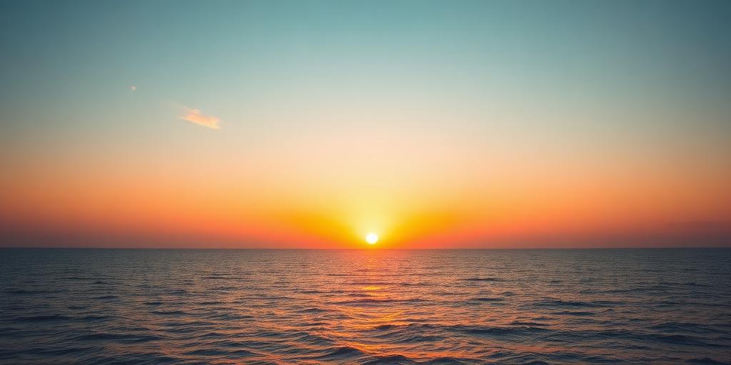 Sunrise over ocean